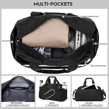 14 inch Small Gym Bag for Women & Men, Mini Duffel Bag for Travel Sports Lightweight Carry On Bag