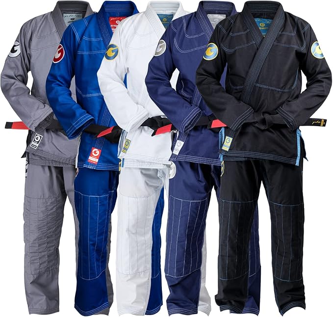 Gold BJJ Aeroweave Jiu Jitsu Gi - Ultra Lightweight BJJ Gi - Preshrunk Brazilian Jiu Jitsu Uniform