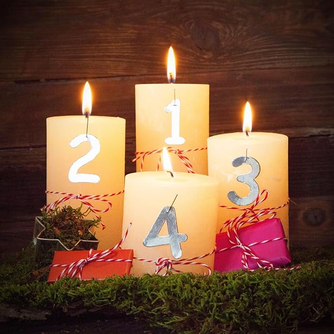3 Packs Different Sizes Ivory Pillar Candles, Non-Toxic Unscented Dripless Smokeless 3x4, 3x6, 3x8