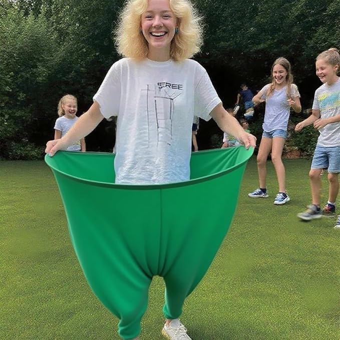 Giant Granny Pants Toss Game Set - Funny Outdoor Party Game with 1 Pair of Giant Pants, 6 Bouncy