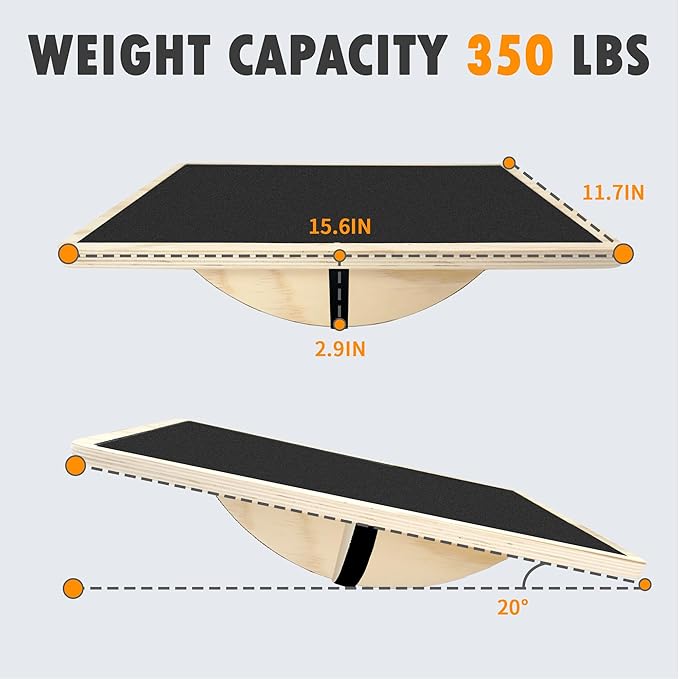 Balance Board Professional Wobble Board for Adults Anti-Slip for Physical Therapy Standing Desk