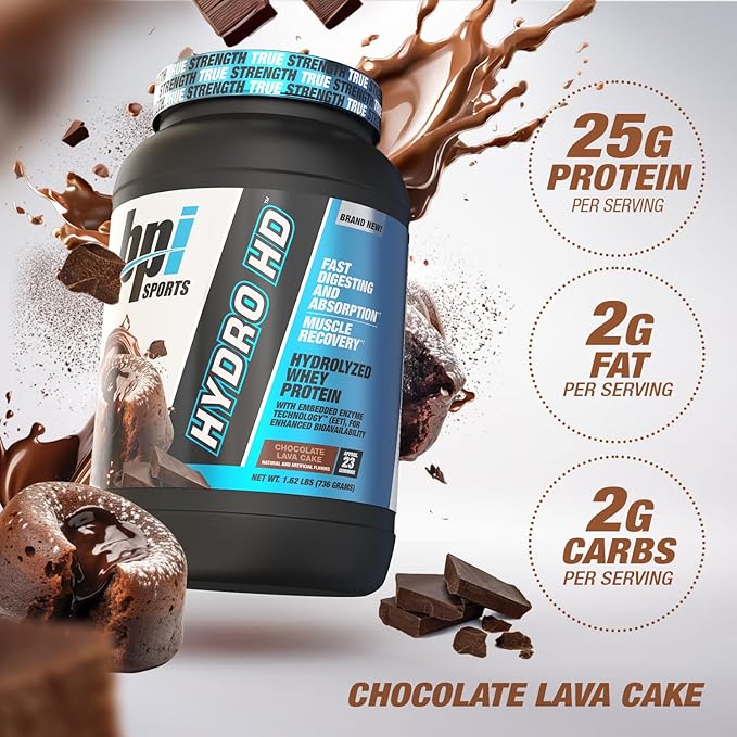 BPI Sports Hydro HD - 100% Hydrolyzed Whey Protein Powder - Muscle Growth, Recovery, 25g of
