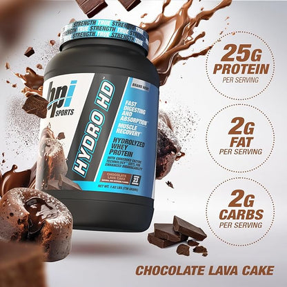 BPI Sports Hydro HD - 100% Hydrolyzed Whey Protein Powder - Muscle Growth, Recovery, 25g of