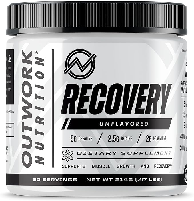 Outwork Nutrition Post Workout Recovery Powder - Creatine Monohydrate, KSM-66 Ashwagandha & Tart