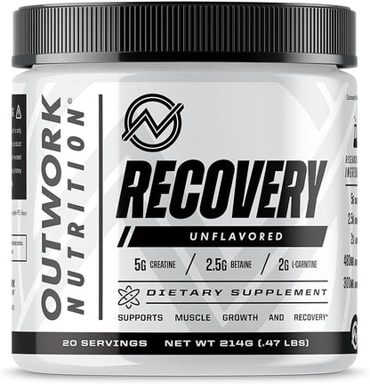 Outwork Nutrition Post Workout Recovery Powder - Creatine Monohydrate, KSM-66 Ashwagandha & Tart