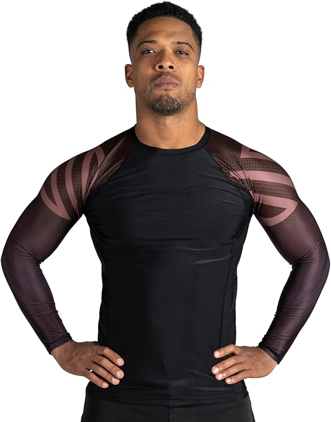 Sanabul Essential Long Sleeve Compression Training Rash Guard for MMA BJJ Wrestling Grappling and