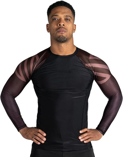 Sanabul Essential Long Sleeve Compression Training Rash Guard for MMA BJJ Wrestling Grappling and