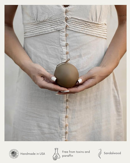 LAWA Sphere Candle - Beautiful Handmade Pillar Scented Soy Wax Elegant Aesthetic Candle