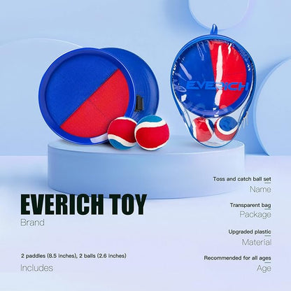 EVERICH Upgraded Toss and Catch Ball Game Set - Indoor and Outdoor Games for Kids 3-12, Beach Sand