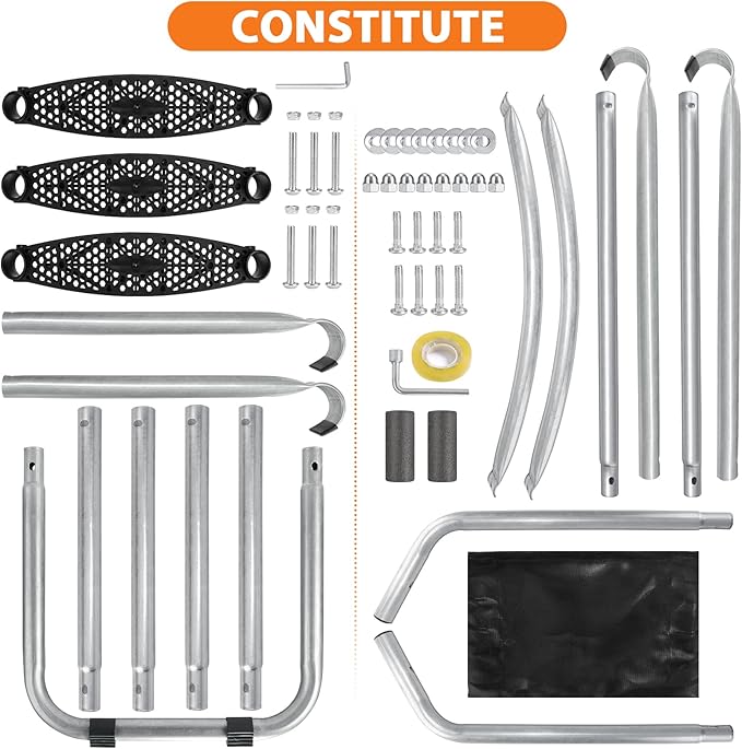 Universal Trampoline Ladder Slide kit, 3 Steps Wide Step Slide Ladder for Trampoline, Trampoline