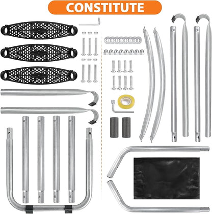 Universal Trampoline Ladder Slide kit, 3 Steps Wide Step Slide Ladder for Trampoline, Trampoline