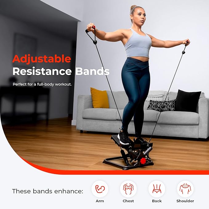 Sunny Health & Fitness Mini Steppers for Exercise at Home, Stair Step Workout Machine, Full Body