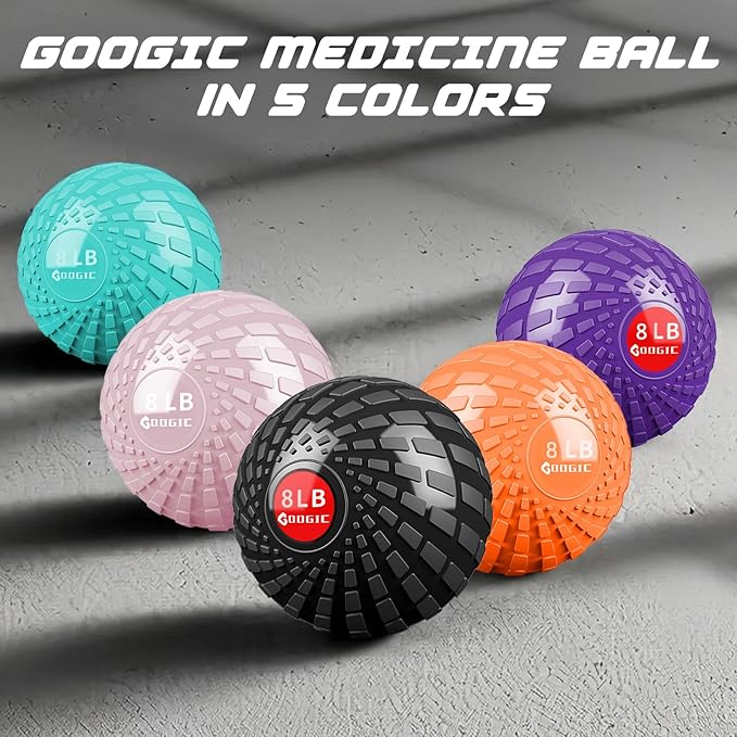 Slam Ball 8 lbs Medicine Ball Weighted Balls for Exercise and Workout, Strength, Cardio