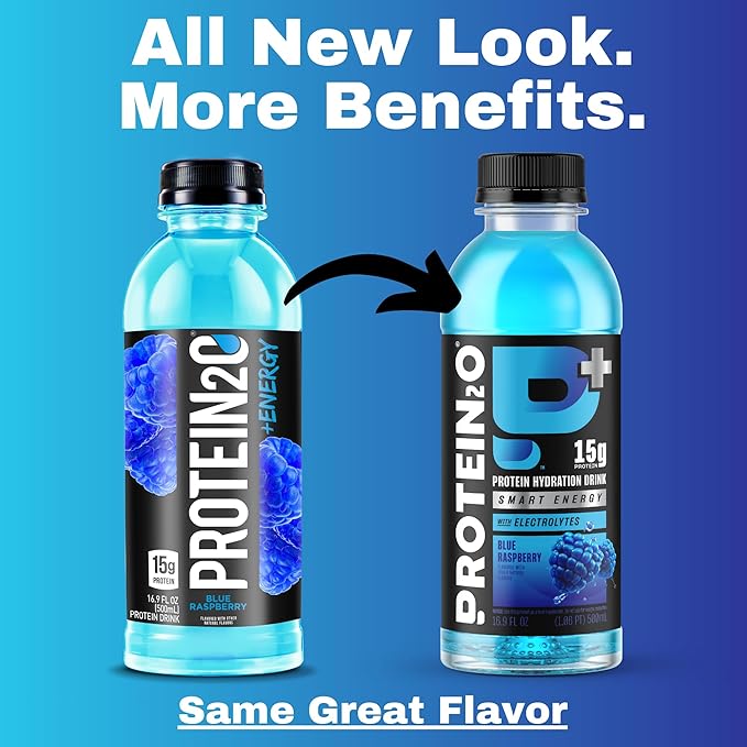 Protein2o 15g Whey Protein Isolate Hydration Drink Plus Energy & Focus, 350mg of Electrolytes