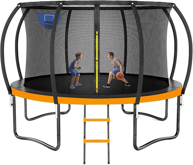 Trampoline 8FT 10FT 12FT 14FT 16FT, Outdoor Trampolines for Kids and Adults, Recreational