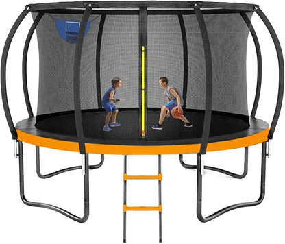 Trampoline 8FT 10FT 12FT 14FT 16FT, Outdoor Trampolines for Kids and Adults, Recreational