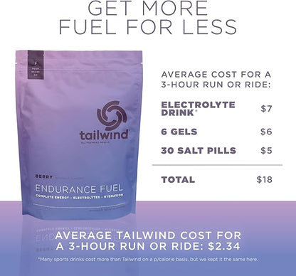 Tailwind Nutrition Endurance Fuel, Carbohydrate & Electrolyte Sports Drink Mix Powder, Gluten-Free