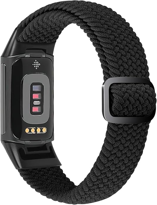 Braided Band Compatible with Fitbit Charge 6/Fitbit Charge 5, Soft Nylon Solo Loop Adjustable