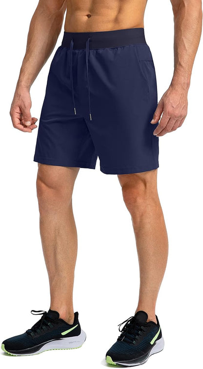 Men's Running Shorts with Zipper Pockets 9 Inch/ 7 Inch / 5 Inch Lightweight Quick Dry Gym Workout