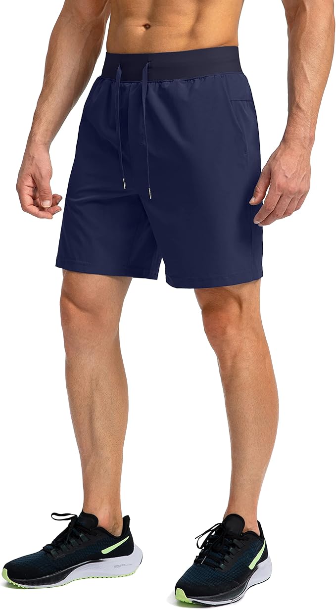 Men's Running Shorts with Zipper Pockets 9 Inch/ 7 Inch / 5 Inch Lightweight Quick Dry Gym Workout