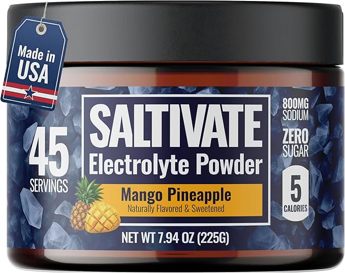 Electrolyte Powder Mango Pineapple - Zero Sugar, Keto, Stevia, Sodium, Potassium, Magnesium - 45