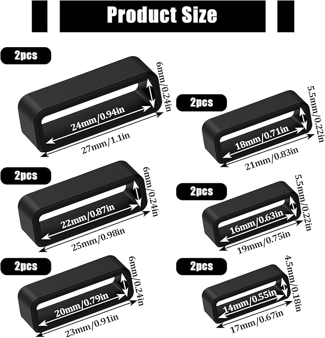 Watch Band Keepers,Silicone Watch Strap Holder Loops,Watch Strap Keeper for Smart Sport Watches