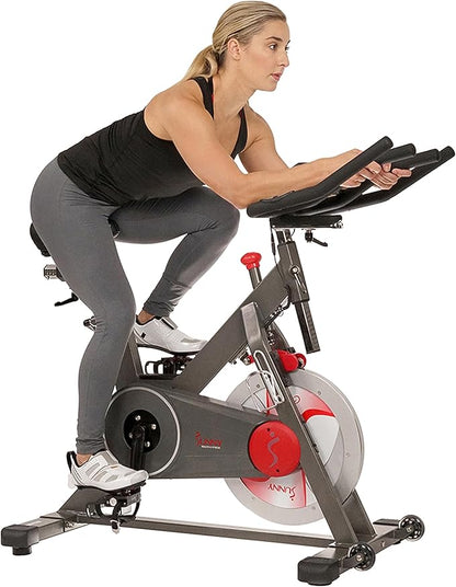 Sunny Health & Fitness Magnetic Exercise Bike, 44LB Flywheel & 300LB Weight Capacity for Intensive