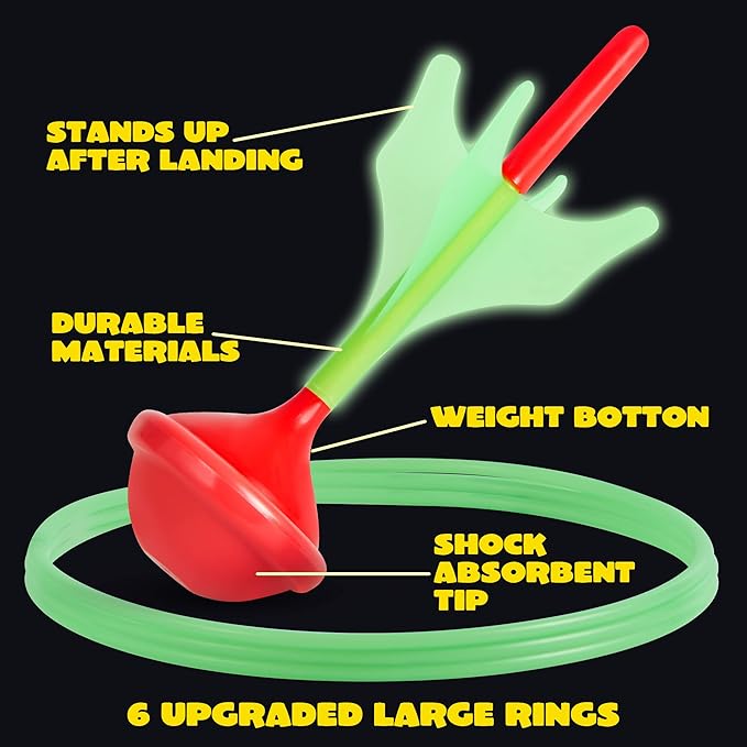 JOYIN Lawn Darts Game Set for Kids and Adults - Glow in The Dark Outdoor Lawn Games for Adults and