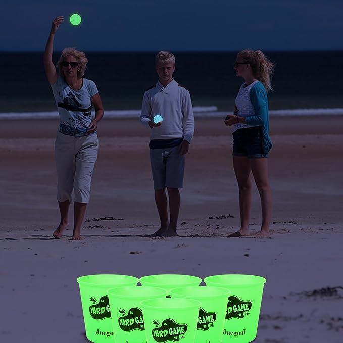 Juegoal Outdoor Giant Yard Pong Game Set Outdoor Toss Game Throwing Game for Beach, Camping, Lawn