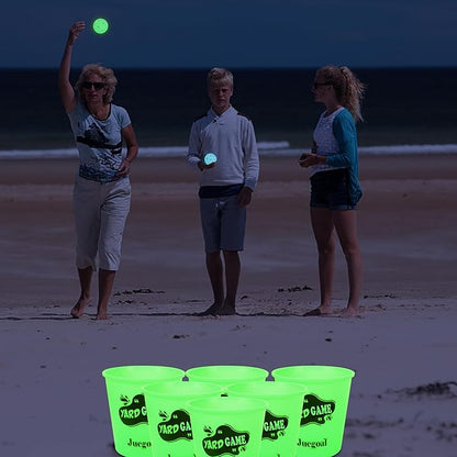 Juegoal Outdoor Giant Yard Pong Game Set Outdoor Toss Game Throwing Game for Beach, Camping, Lawn