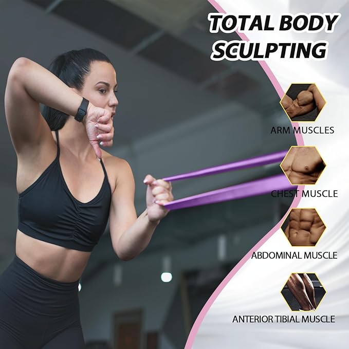 LEEKEY Resistance Bands Set for Pull-Up Assistance & Full-Body Training, Multi-Level Exercise Bands