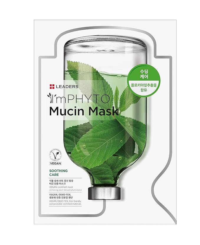 I'MPHYTO Leaders Facial Mask 10 Sheet Mucin Vegan Mask | Soothing Care & Hydrating Skin Care |