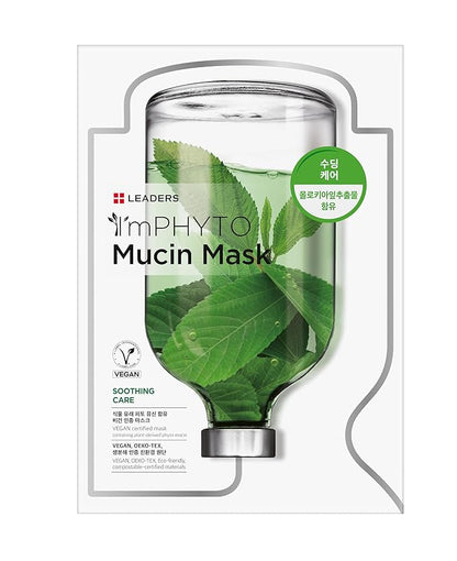 I'MPHYTO Leaders Facial Mask 10 Sheet Mucin Vegan Mask | Soothing Care & Hydrating Skin Care |