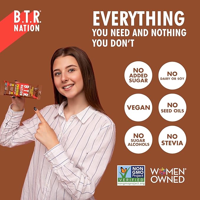 B.T.R. Nation Vegan Keto Plant Based Protein & Fiber Bars - High Protein (Sampler Pack) | (9 Pack)