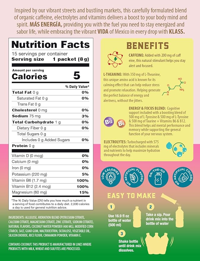Hydration + Energy Electrolyte Drink Mix ??Variety Pack with Hibiscus, Coffee Horchata & Strawberry