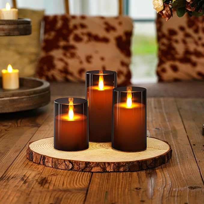 Homemory Realistic Flickering Flameless Candles Battery Operated, LED Fake Electric Candles with