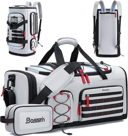 Bosstin Gym Bag for Men & Women, 45L Travel Duffle Sports Duffel Bag Gym Weekender Overnight
