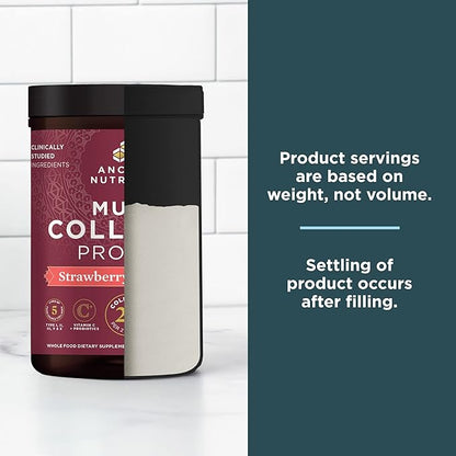 Ancient Nutrition Hydrolyzed Collagen Peptides Powder with Probiotics, Strawberry Lemonade Multi