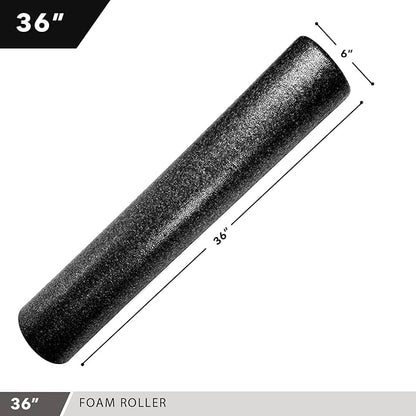 High-Density Round Foam Rollers - 4 Size and 8 Color Options - Massage Rollers for Stretching, Deep