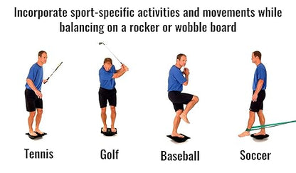 THERABAND Rocker Board Stability and Balance Trainer, Lateral Balance Board for Physical Therapy