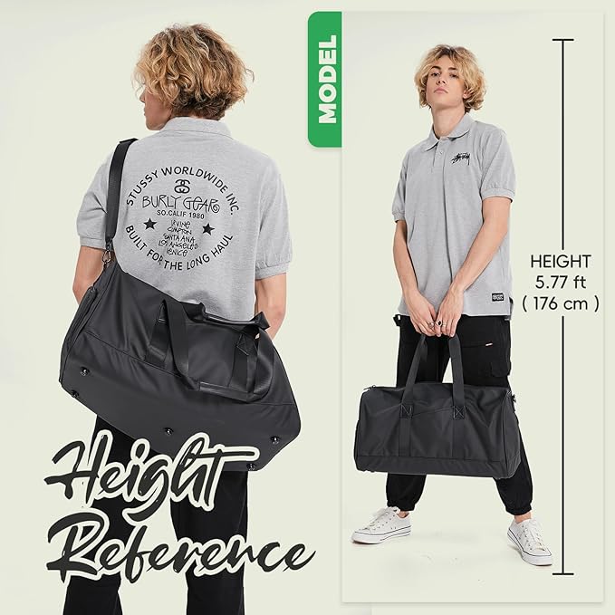 Gym Bag for Men with Shoe Compartment, 33L Duffle Bag for Traveling Overnight Weekend for Adults