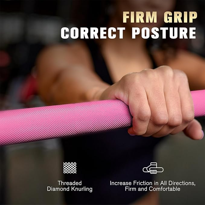 RITFIT Olympic Barbell 4ft/4.8ft/6ft - 2 Inch Weight Bar for Strength Training, Weightlifting