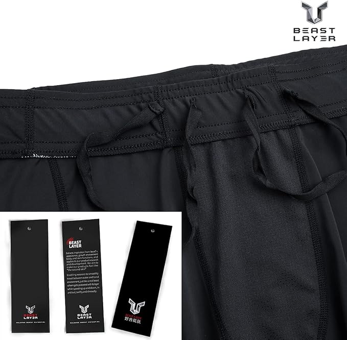 HUGE SPORTS Men's Rash Guard Swim Shorts Compression Swimming Jammer Cool Dry Active Swimsuit