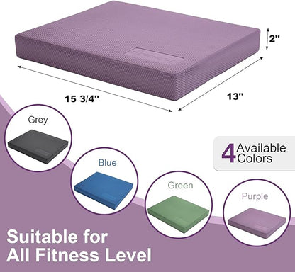 StrongTek Professional Foam Exercise Balance Pad - 15.8" x 13" x 2", High-Density TPE Foam Knee