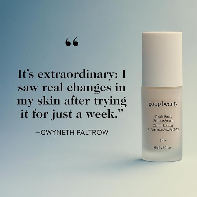 goop Beauty Peptide Serum |Reduces Fine Lines, Wrinkles, & Dark Spots | Peptides, Ceramides, &