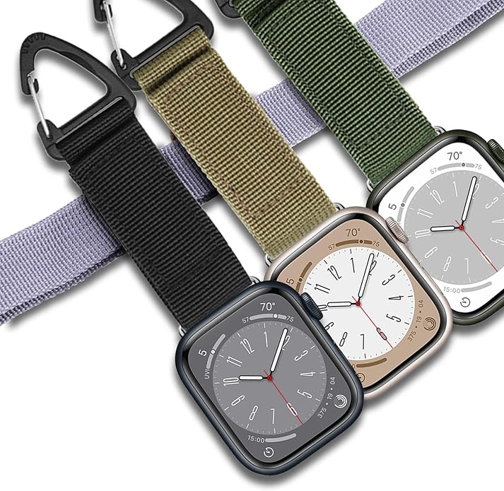 Tactical Duty Belt Keychain Compatible with Apple Watch 38mm 40mm 41mm 42mm 44mm 45mm 46mm 49mm