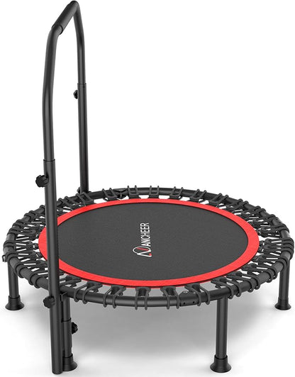 ANCHEER 40" Foldable Mini Trampoline,Max Load 450lbs/550lbs Indoor Trampoline,with 4 Level
