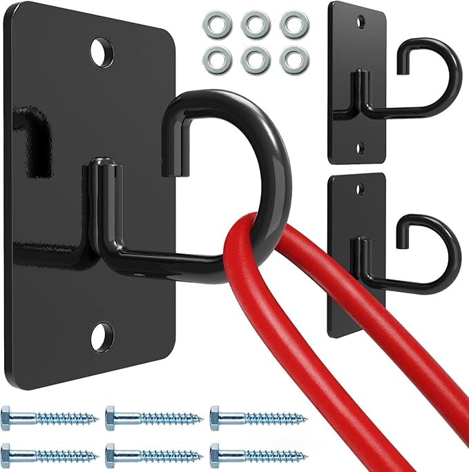 (3PCS) Wall Mount Workout Anchors,Resistance Band Wall Anchor,Space Saving Wall Mount Workout