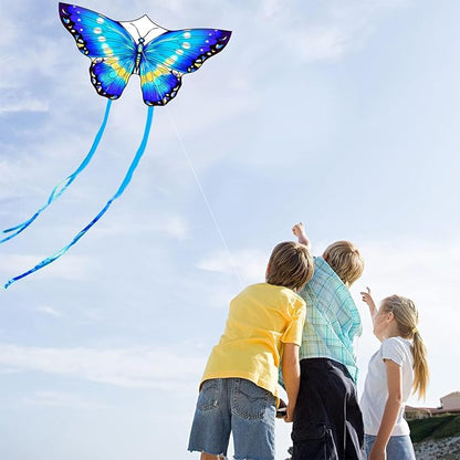 HONBO Butterfly Kites for Kids & Adults,55" x 28" Large Beginner Kite for Kids Ages 4-8,Easy to Fly
