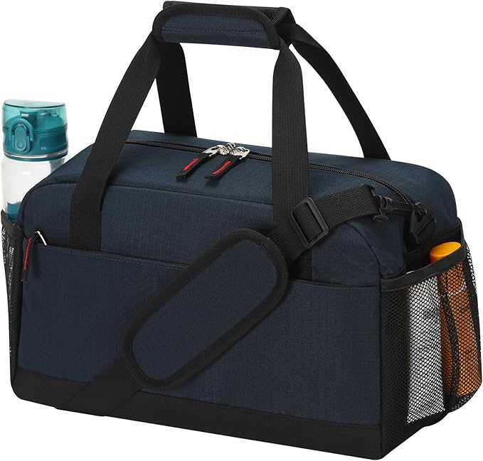 Small Gym Bag with Wet Pocket - 14 inch Mini Duffle Bag for Men & Women Lightweight Carry On Bag